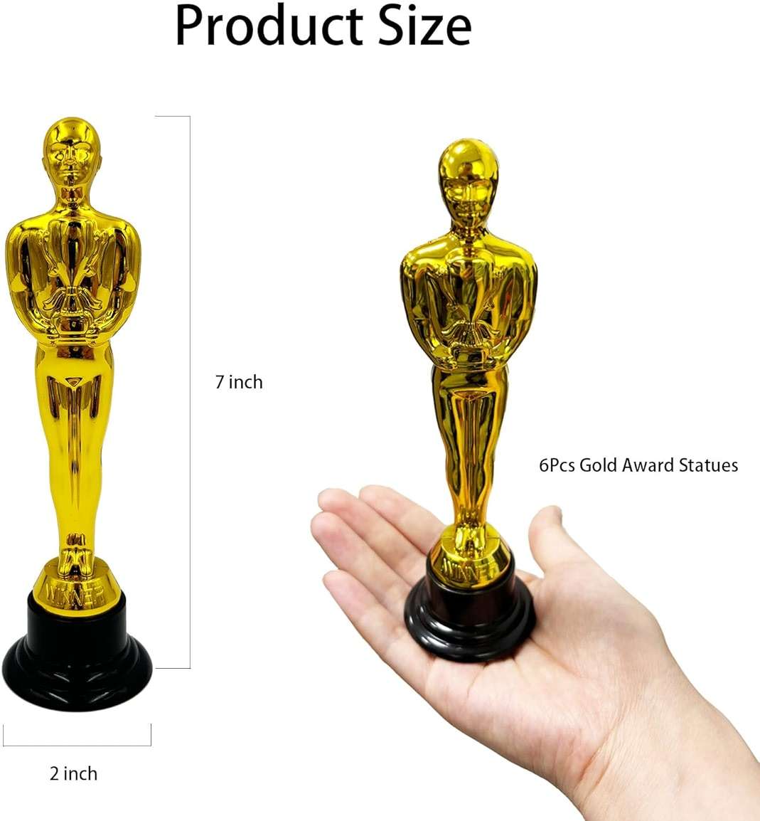 Flyekist 6 PCS Plastic Gold Award Trophies for Party Decorations, Party Favors, School Award, Game Prize, Party Prize and Appreciation Gifts - Image 4