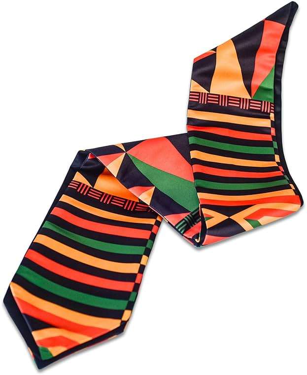 Adult Graduation Stole - Traditional African Kente Design | 60” Long Beautiful Satin Cloth - Image 3