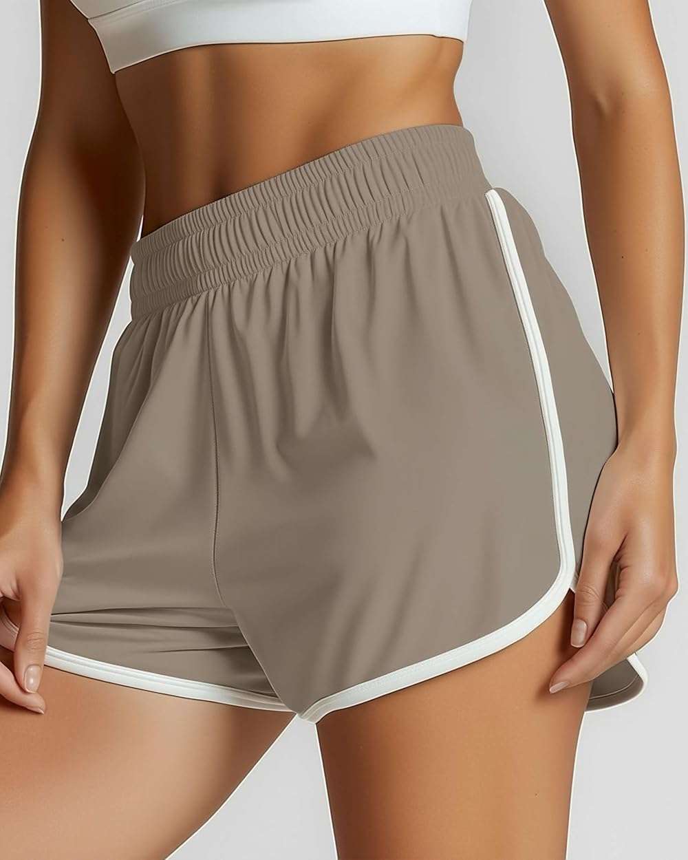 Real Essentials 5 Pack: Women’s Dry-Fit Dolphin Shorts – Athletic Running Workout Gym Lounge Active Casual (Plus Available) - Image 3