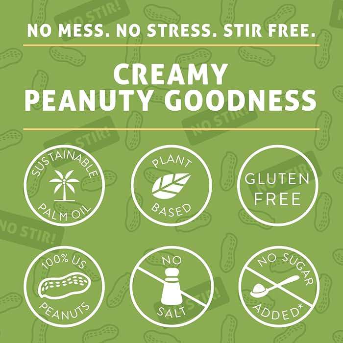 Crazy Richard's Creamy No Stir Peanut Butter with No Added Salt, Sugar, Or Preservatives (1 Pack) - Image 4