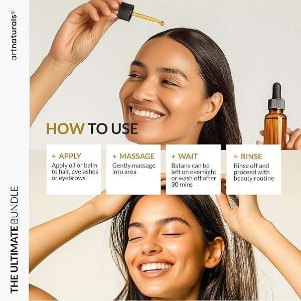 Batana Oil for Hair Growth – 4Pc Set: Raw Batana oil 4oz + 4.2oz Paste, Lash Wand & Brow Brush– Organic Dr. Sebi Inspired Products from Honduras –100% Unrefined Miracle for Scalp, Edges & Eyebrows - Image 6