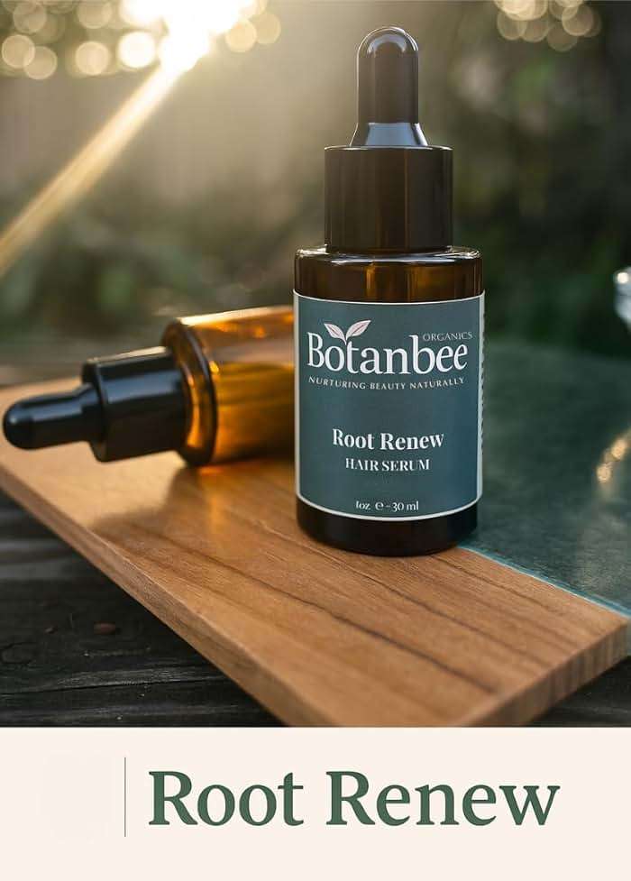 Hair & Scalp Serum for Growth & Strength. Herbal Oil Infusion with Plant based Amino Acids, Rosemary, Nettle, Fenugreek. Strengthens Roots + Supports Healthy Scalp (1oz) - Root Renew by Botanbee - Image 3