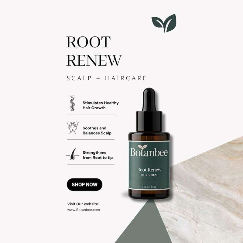 Hair & Scalp Serum for Growth & Strength. Herbal Oil Infusion with Plant based Amino Acids, Rosemary, Nettle, Fenugreek. Strengthens Roots + Supports Healthy Scalp (1oz) - Root Renew by Botanbee - Image 4