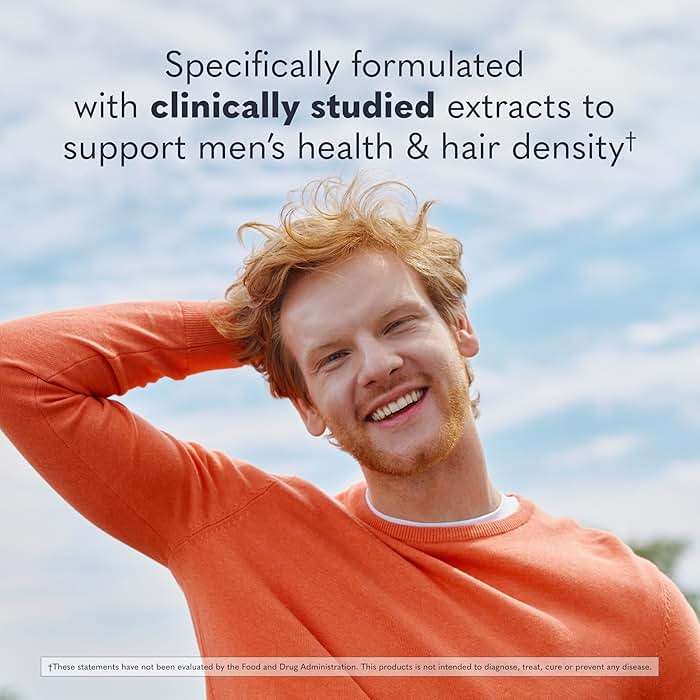 Garden of Life Dr. Formulated Men's Hair Growth Capsules – Saw Palmetto, Black Rice & Prickly Pear – Men's Hair Supplement, Non-GMO, Gluten-Free, 30 Capsules - Image 3