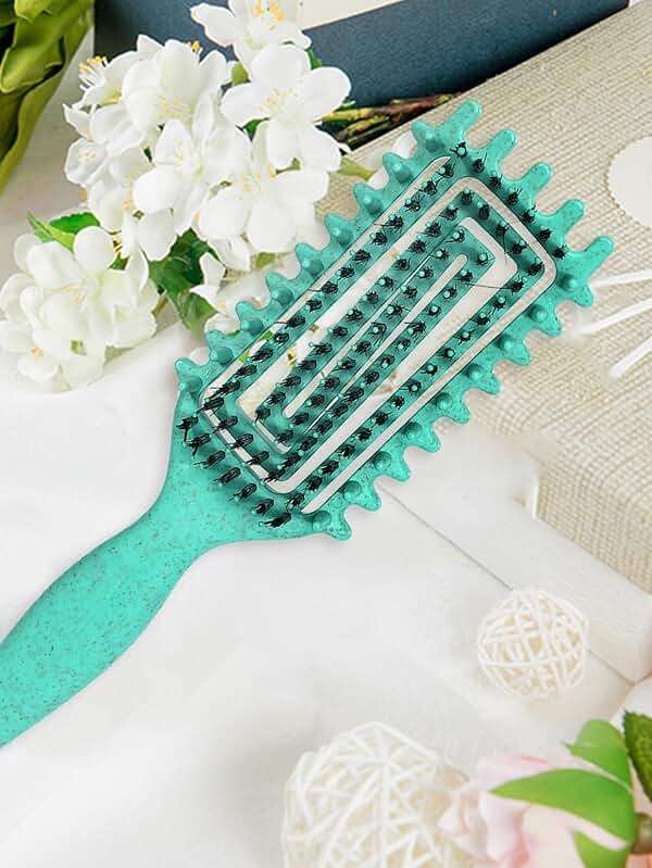 Curly Hair Brush Curl Defining Brush for Detangling Shaping and Defining Curls for Women, Men, Wet & Dry Hair (Green) - Image 7