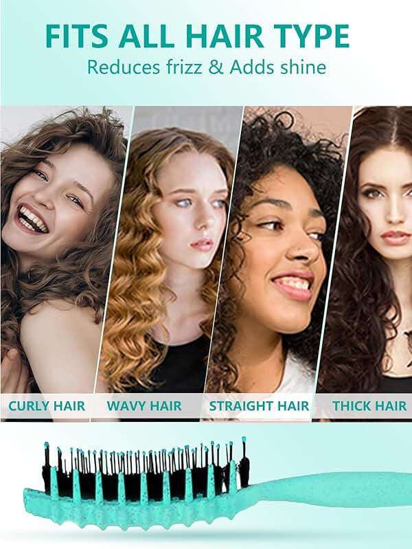 Curly Hair Brush Curl Defining Brush for Detangling Shaping and Defining Curls for Women, Men, Wet & Dry Hair (Green) - Image 8