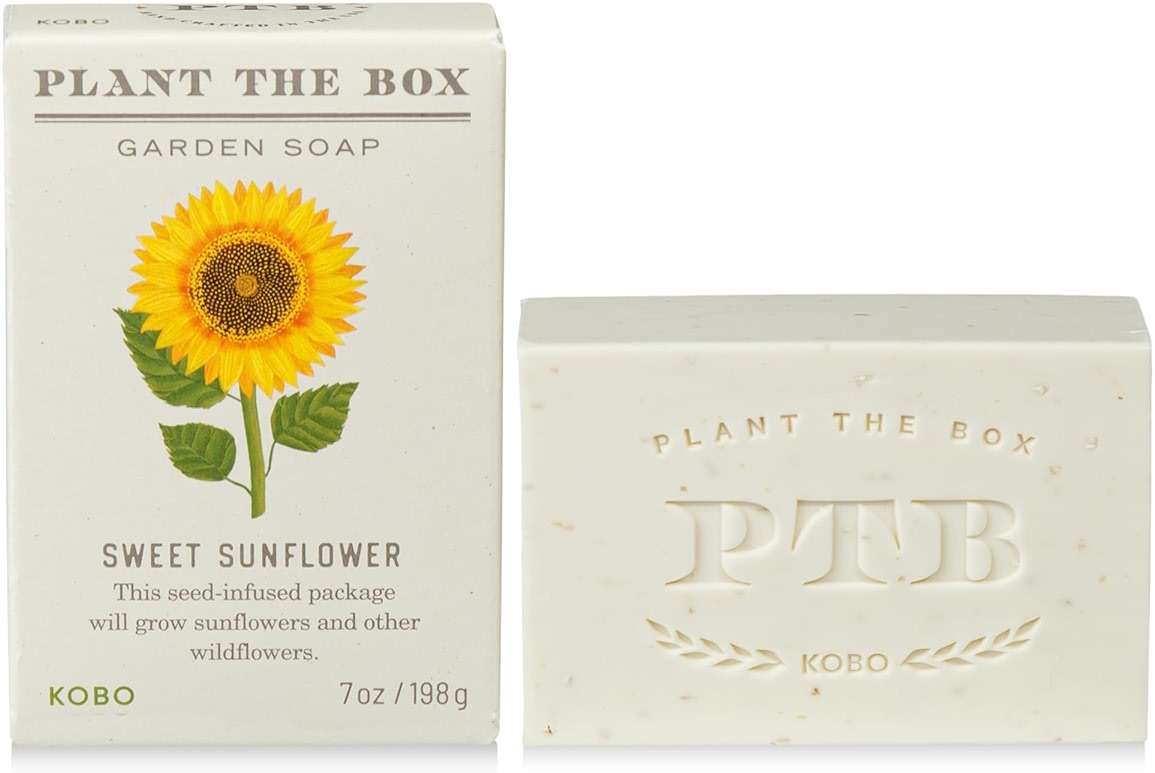 KOBO Plant the Box Sweet Sunflower Bar Soap (7 oz) - Image 1