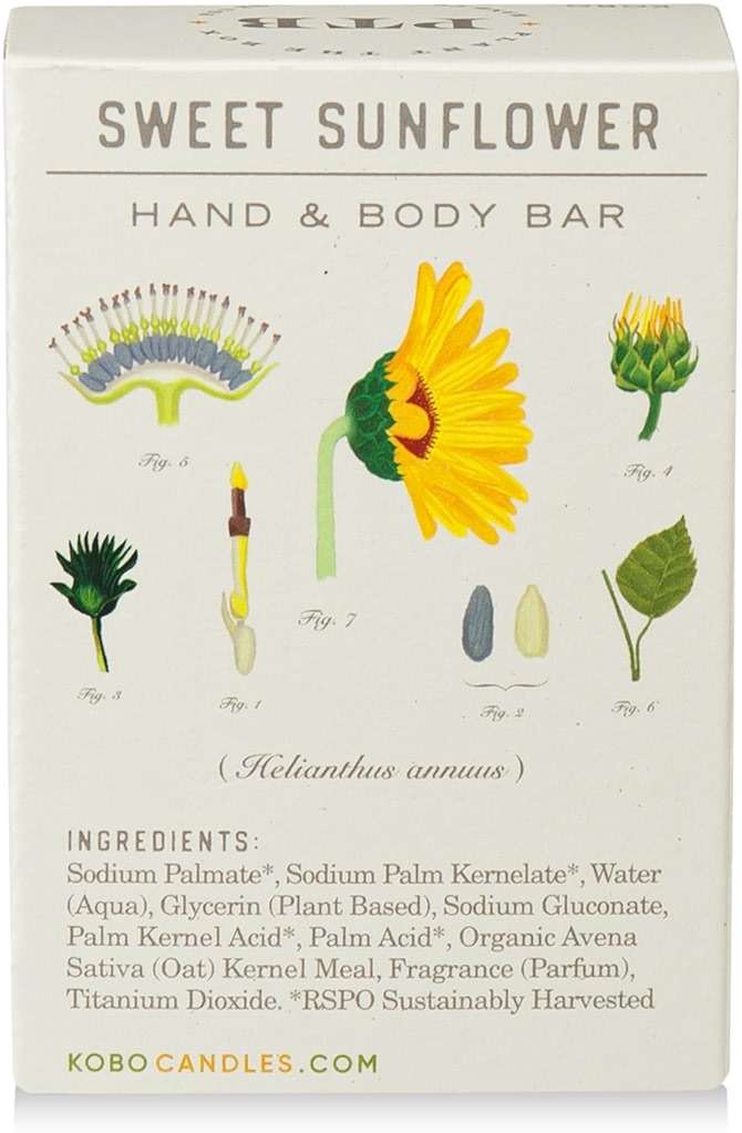 KOBO Plant the Box Sweet Sunflower Bar Soap (7 oz) - Image 2