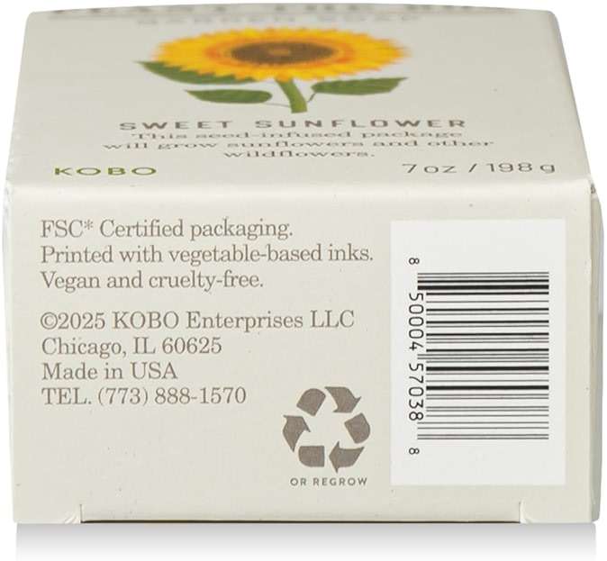 KOBO Plant the Box Sweet Sunflower Bar Soap (7 oz) - Image 5