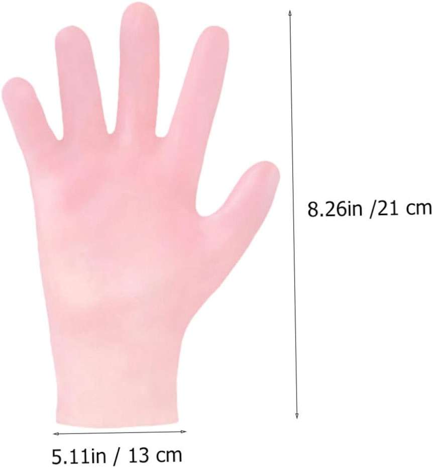 PartyKindom 2 Pairs Moisturizing Exfoliating Gloves for Women Anti-Dry Hand Care Soft Cotton for Overnight Use Effective for Cracked Skin - Image 2