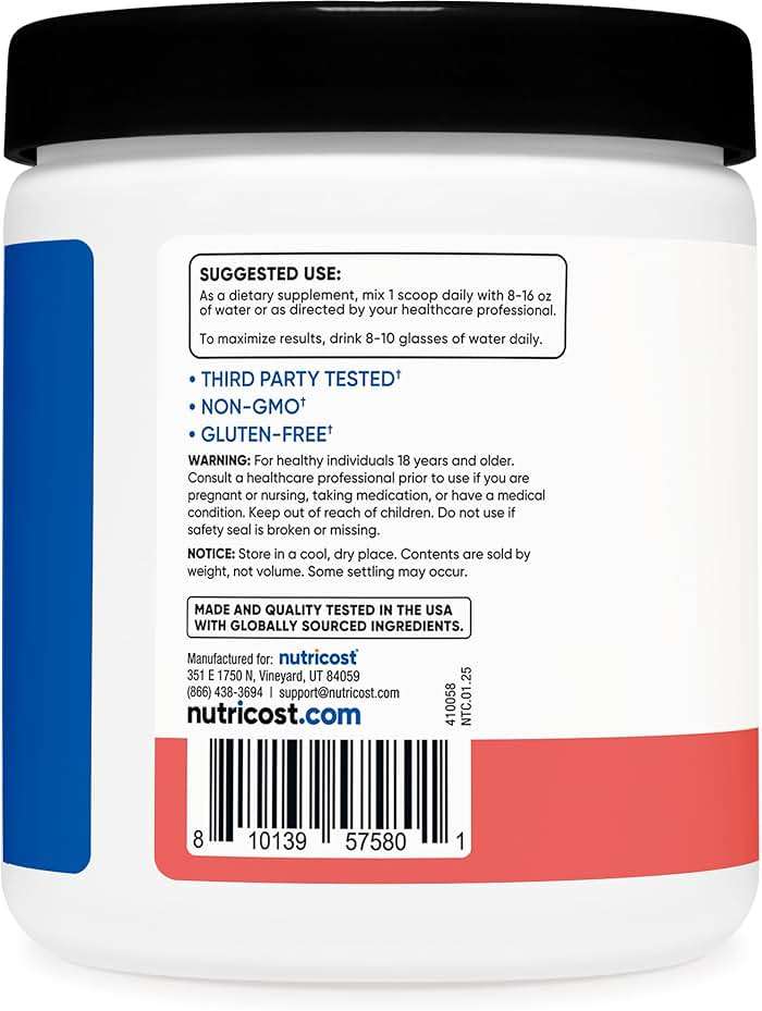 Nutricost Creatine Monohydrate + Hydration Watermelon Flavored (30 Servings) - 7 Vitamins & Minerals, 5000mg of Creatine Per Serving - Image 5