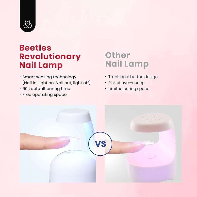 Beetles Gel Nail Kit 504Pcs Short Almond Gel Nail Tips with 9 in 1 Nail Glue Nail Extension Set Uv Led Lamp Acrylic False Tips Kit DIY Nails Art Gifts for Women - Image 3