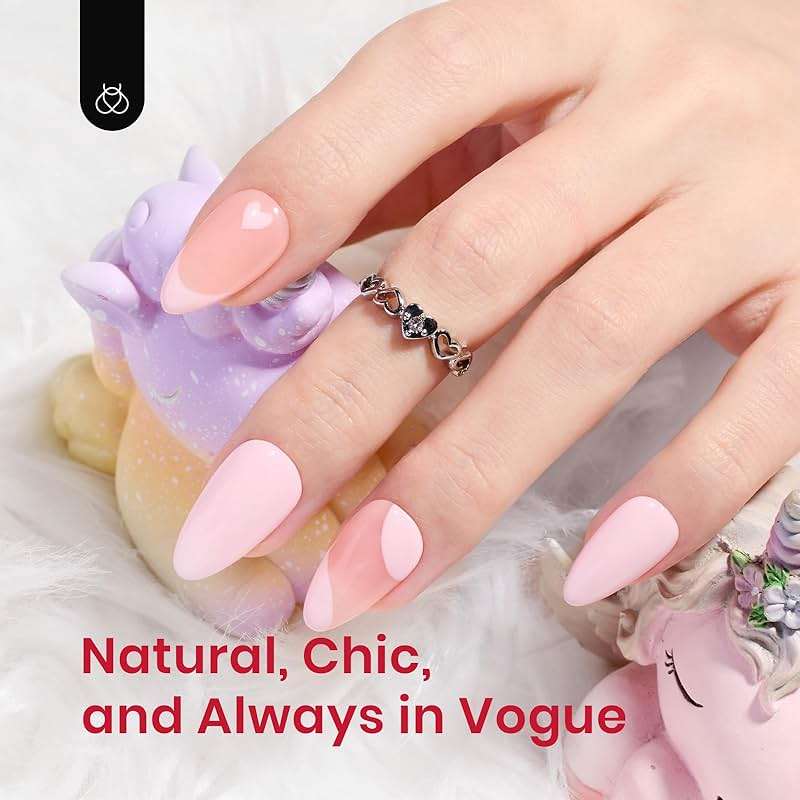 Beetles Gel Nail Kit 504Pcs Short Almond Gel Nail Tips with 9 in 1 Nail Glue Nail Extension Set Uv Led Lamp Acrylic False Tips Kit DIY Nails Art Gifts for Women - Image 7