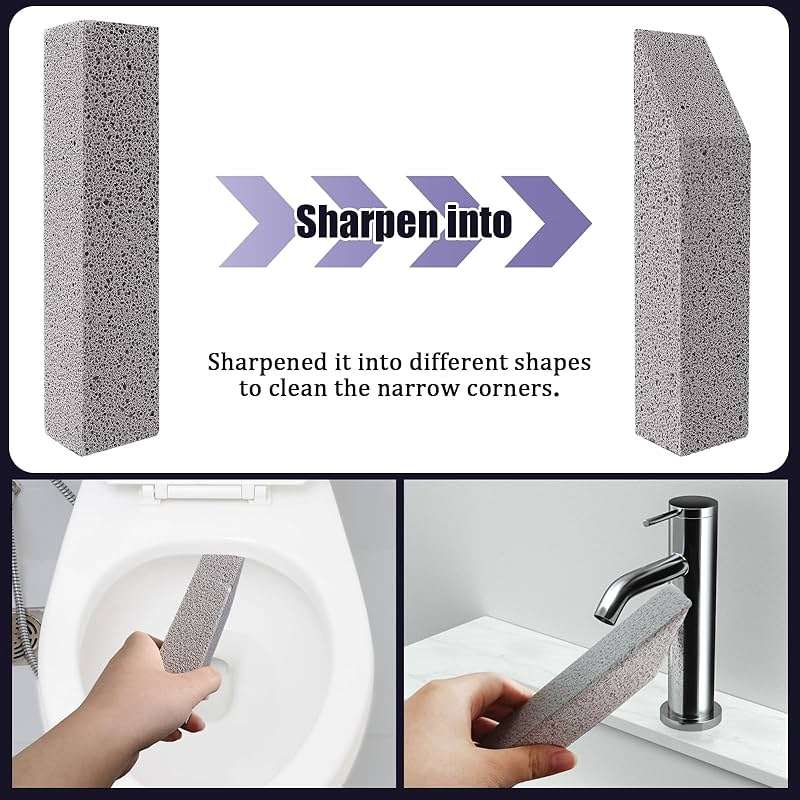 ZUFECY 10pc Pumice Stone for Toilet Bowl Clean, Toilet Bowl Stain Cleanning Stone, Pumice Stone Cleaner Tool for Bathroom, Sink, Grill & Pool Surfaces - Image 3