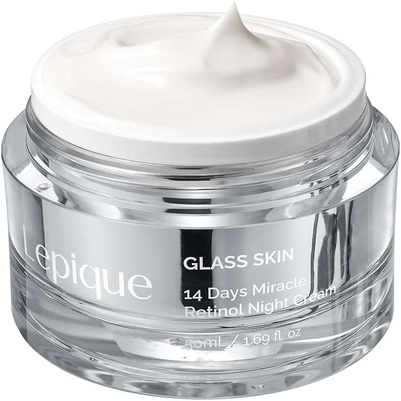 Lepique Retinol Night Cream 1.69oz - No.1 Korean Premium Overnight Repair Cream for Face and Neck - Collagen, Centella, Hyaluronic Acid - Anti aging, Acne, Moisturizer, Face Cream, Hydrating, Firming - Image 1