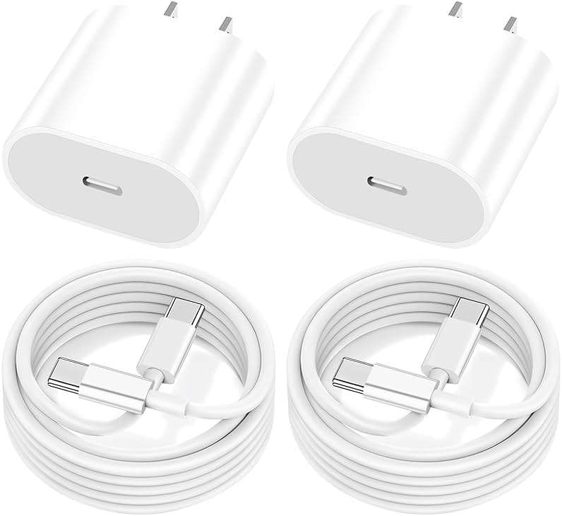 20W USB C Fast Charger MFi Certified for iPad A16/10th Generation, iPad Pro 13/12.9/11 inch 6th/5th/4th/3rd, iPad Air 13/11 inch/4th/5th, iPad Mini, PD Fast Charger with 6.6ft USB C to C Charging Cord - Image 1
