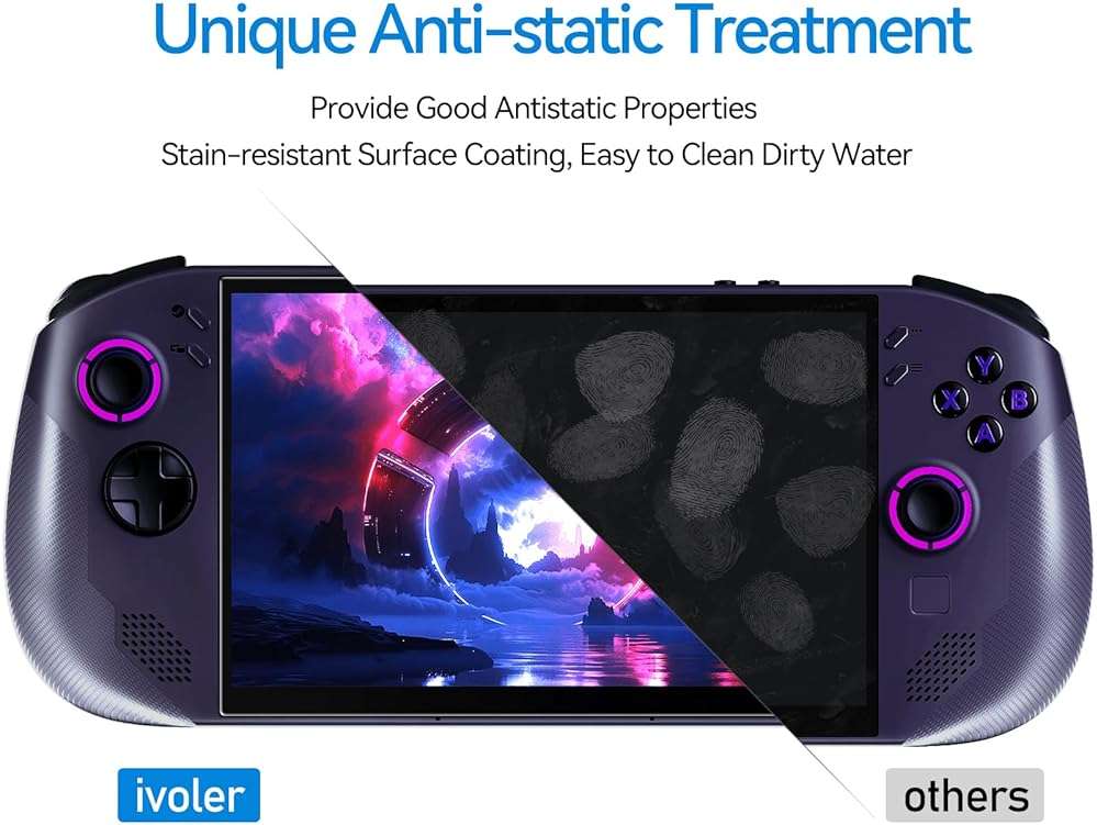 ivoler 2 Pack Screen Protector for Lenovo Legion Go S Handheld 2025, Tempered Glass, 8 inch Full Coverage, Transparent Ultra HD, Anti-Scratch, Anti-Fingerprint - Image 7