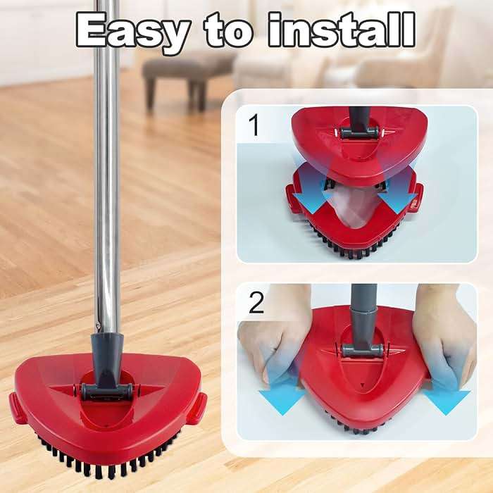 Mop Heads Replacement for Ocedar, Mop Replace Head for Ocedar EasyWring 1 Tank, Microfiber Spin Mop Refills, Include 4 Spin Mop Replacement Head Deep Cleaning Machine Washable with 2 Scrubber Mop Head - Image 5