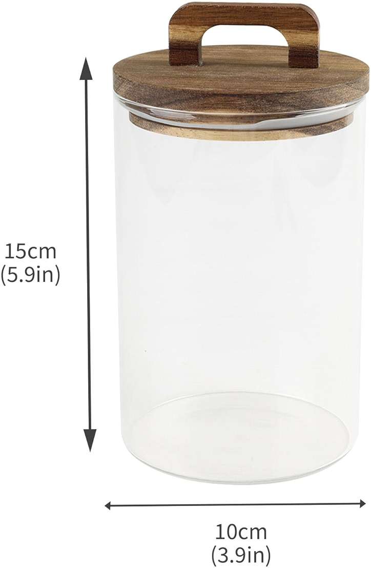 Yomjarl Sourdough Starter 35 Oz Jar,Glass Sourdough Bread Baking Supplies with Wooden Handle Lid,Sour Dough Bread Starter Jar Kit,Date Marked Feeding Band,Thermometer,Silicone Scraper,Sewn Cloth Cover - Image 3