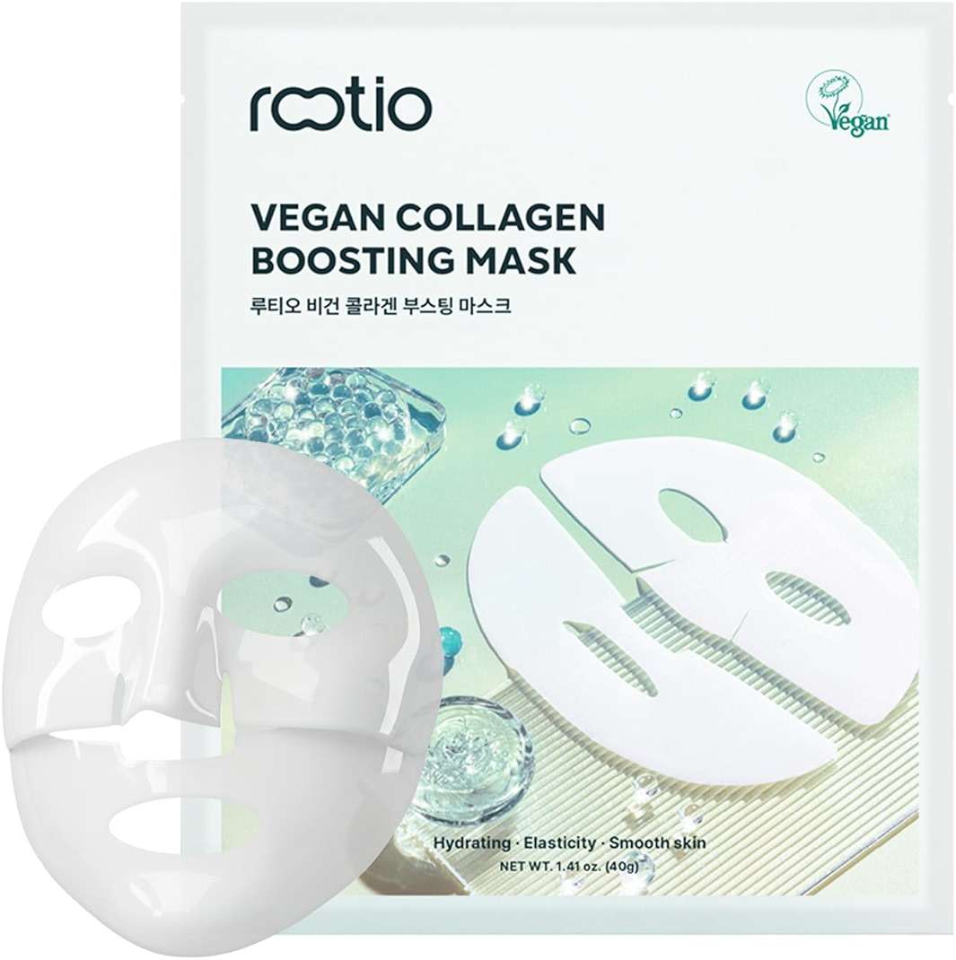 ROOTIO Vegan Collagen Deep Boosting Mask, Hydrating Overnight Face Mask, Pore Minimizing, Elasticity, Firming, Sleeping Hydrogel Mask for glass skin, Korean Skincare (1.41oz x 1ea) - Image 1