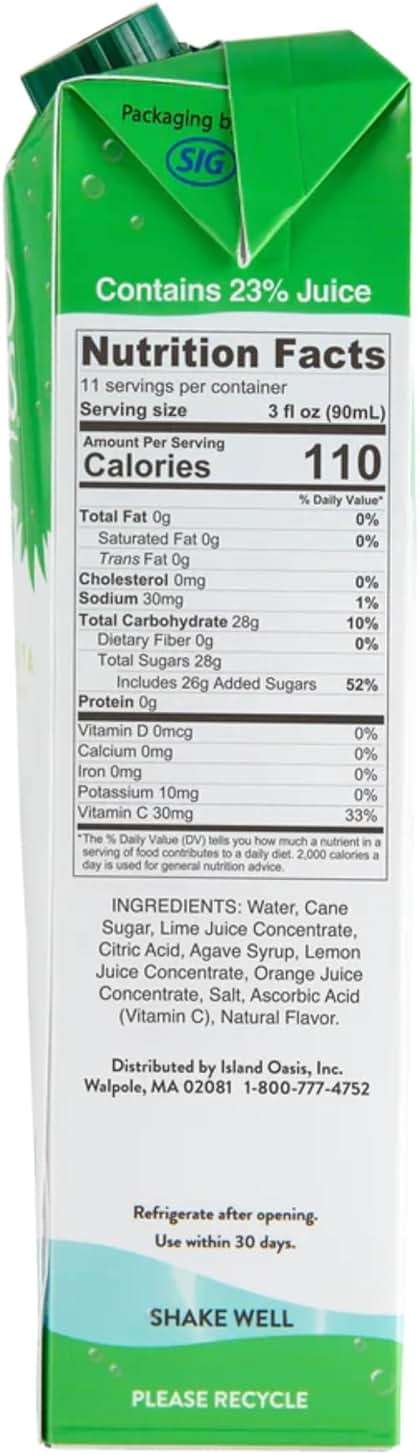 Island Oasis Margarita Beverage Mix, 1 Liter (Pack of 2) - Image 2