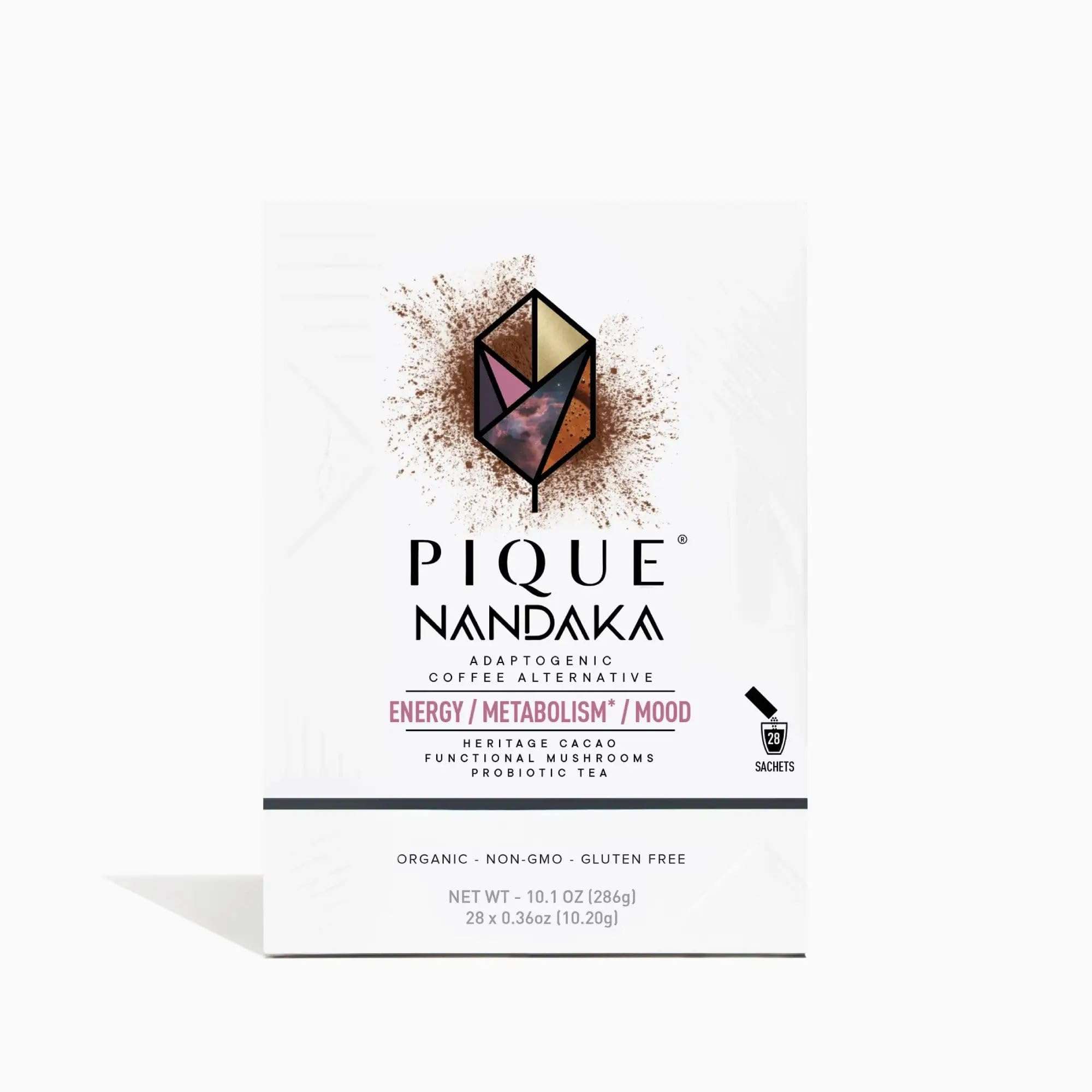 Pique Nandaka Adaptogenic Coffee Alternative - Supports Mood, Calm Energy, Healthy Metabolism, and Immune Support - 28ct Single Serve Sticks (Pack of 1) - Image 1