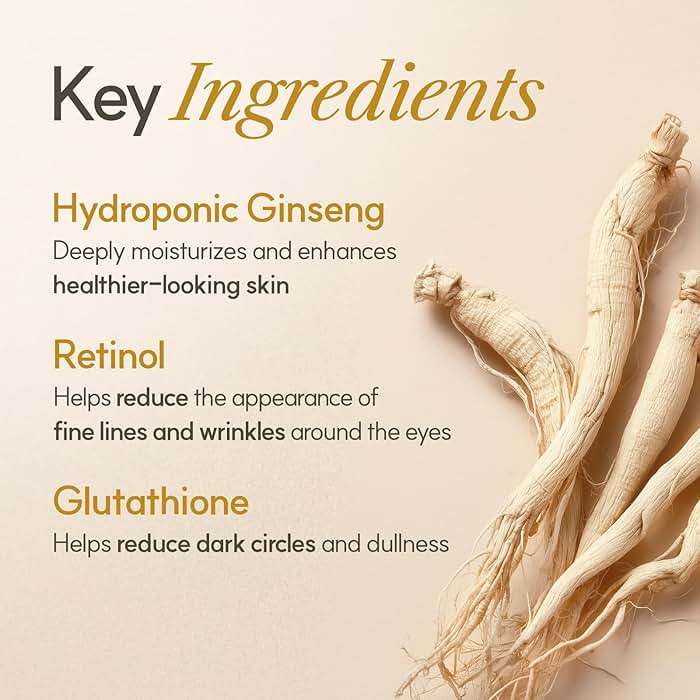 The Face Shop Ginseng Glow Eye Serum - Reduces Visible Dark Circles & Wrinkles, with Korean Ginseng, Retinol, Anti Aging, Korean Skincare, 30ml / 1.01 fl. oz. - Image 4