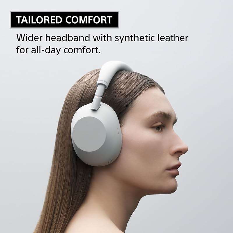 Sony WH-1000XM6 The Best Noise Canceling Wireless Headphones, HD NC Processor QN3, 12 Microphones, Adaptive NC Optimizer, Mastered by Engineers, Studio-Quality, 30-Hour Battery, Black - Image 8