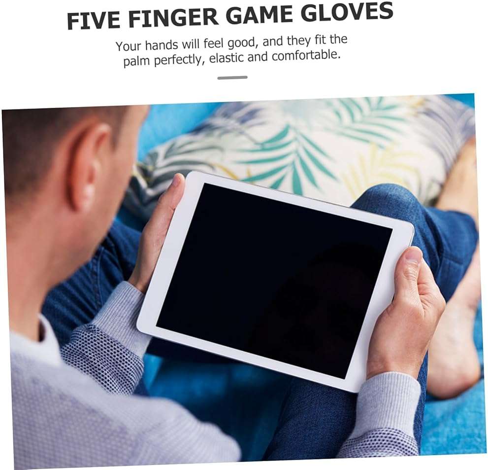KALLORY 2pairs -Sweat Gloves for Mobile Gaming Non- Design -Ready Comfortable Fit for Gamers and Touchscreen Devices - Image 8