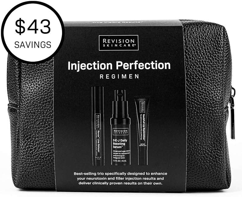 Revision Skincare Injection Perfection Regimen, Enhances Neurotoxin & Filler Results, Reduces Fine Lines & Wrinkles, Boosts Skin Firmness & Radiance, Hydrates Lips, 3-Step Anti-Aging Treatment - Image 2