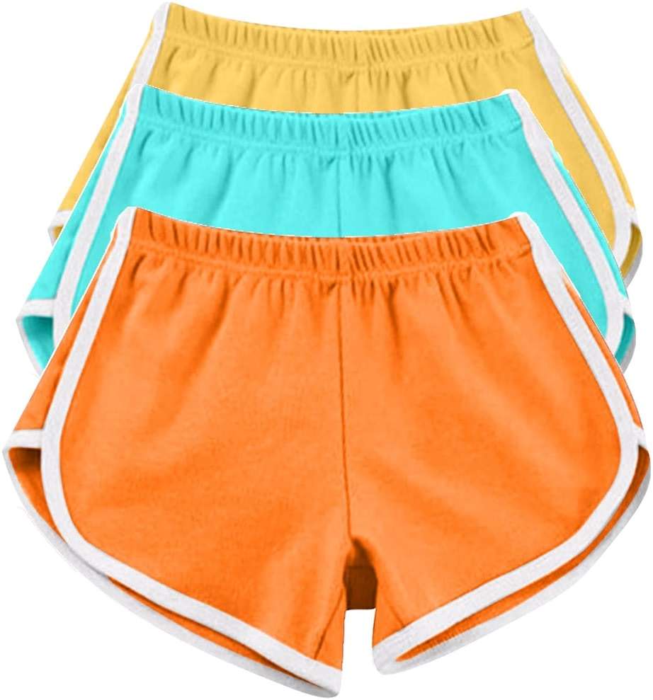 3 Pack Women's Dolphin Running Workout Shorts, Fashion Summer Lounge Short Pants Elastic Waist Athletic Yoga Shorts - Image 3