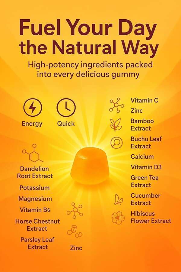 NutraPerfecto Water Retention Diuretic Gummies for Bloating & Swelling Relief – Detox, Digestive Support with Dandelion Root, Potassium, Magnesium, Vitamin B6, Horse Chestnut, Parsley Leaf & More - Image 3