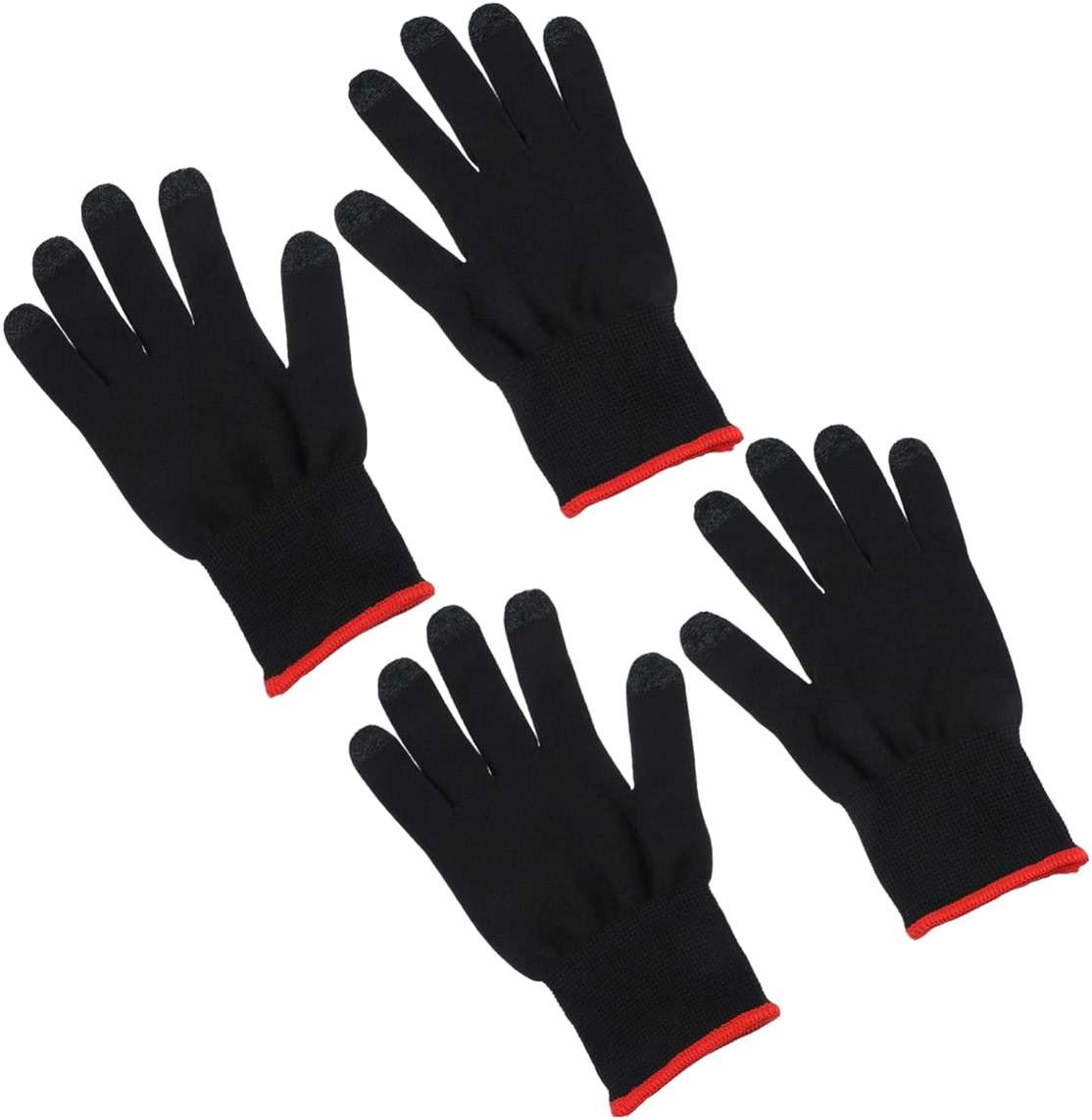 DIYEAH 2pairs Breathable Touchscreen Gaming Gloves Sweat Finger Sleeves for Mobile Gaming Non- Design Comfortable Fit for Winter Use - Image 1