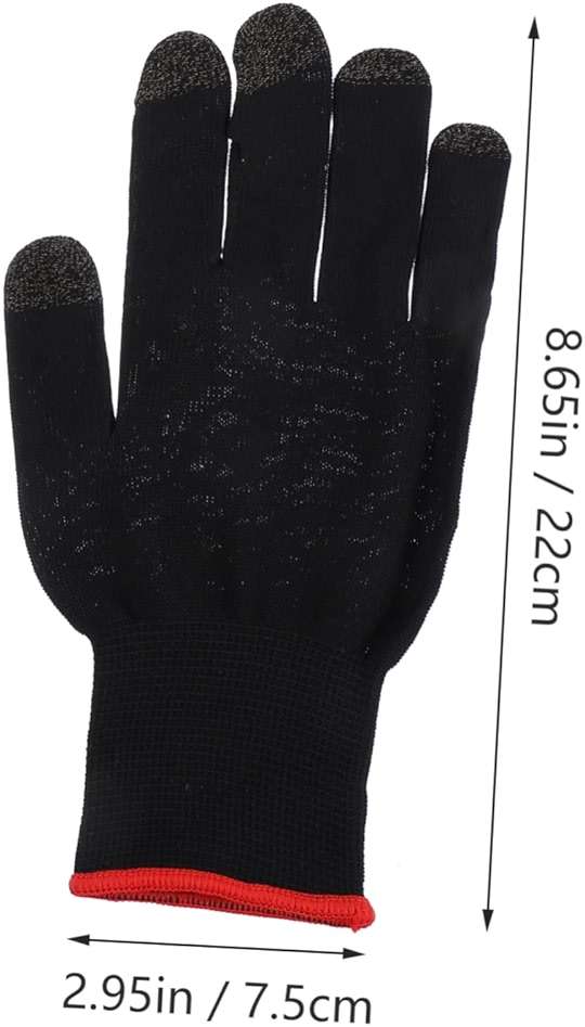 DIYEAH 2pairs Breathable Touchscreen Gaming Gloves Sweat Finger Sleeves for Mobile Gaming Non- Design Comfortable Fit for Winter Use - Image 2