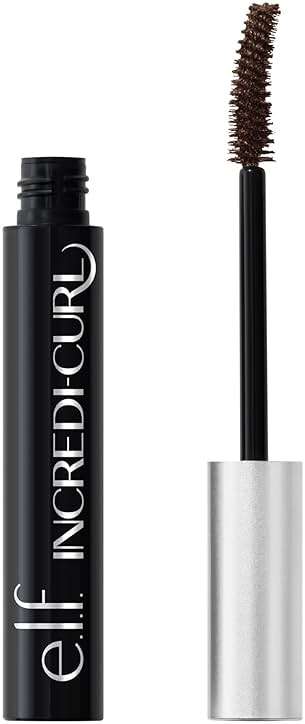 e.l.f. Incredi-Curl Mascara, Volumizing Mascara For A Bold, Lasting, Lifted Curl, Smudge-Resistant Formula, Vegan & Cruelty-Free, Dark Brown - Image 1