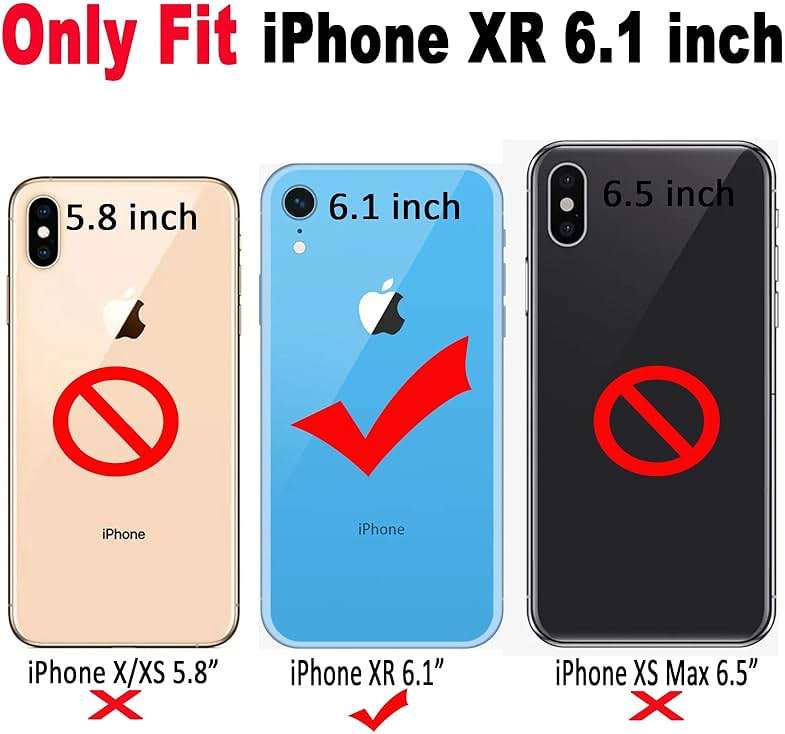 Qokey for iPhone XR Case, Glitter Star & Curved Edge Handle Grip Design, Military-Grade Shockproof Clear TPU Cover, Sparkle Protection Scratch-Resistant, Holographic Pink Bow - Image 2