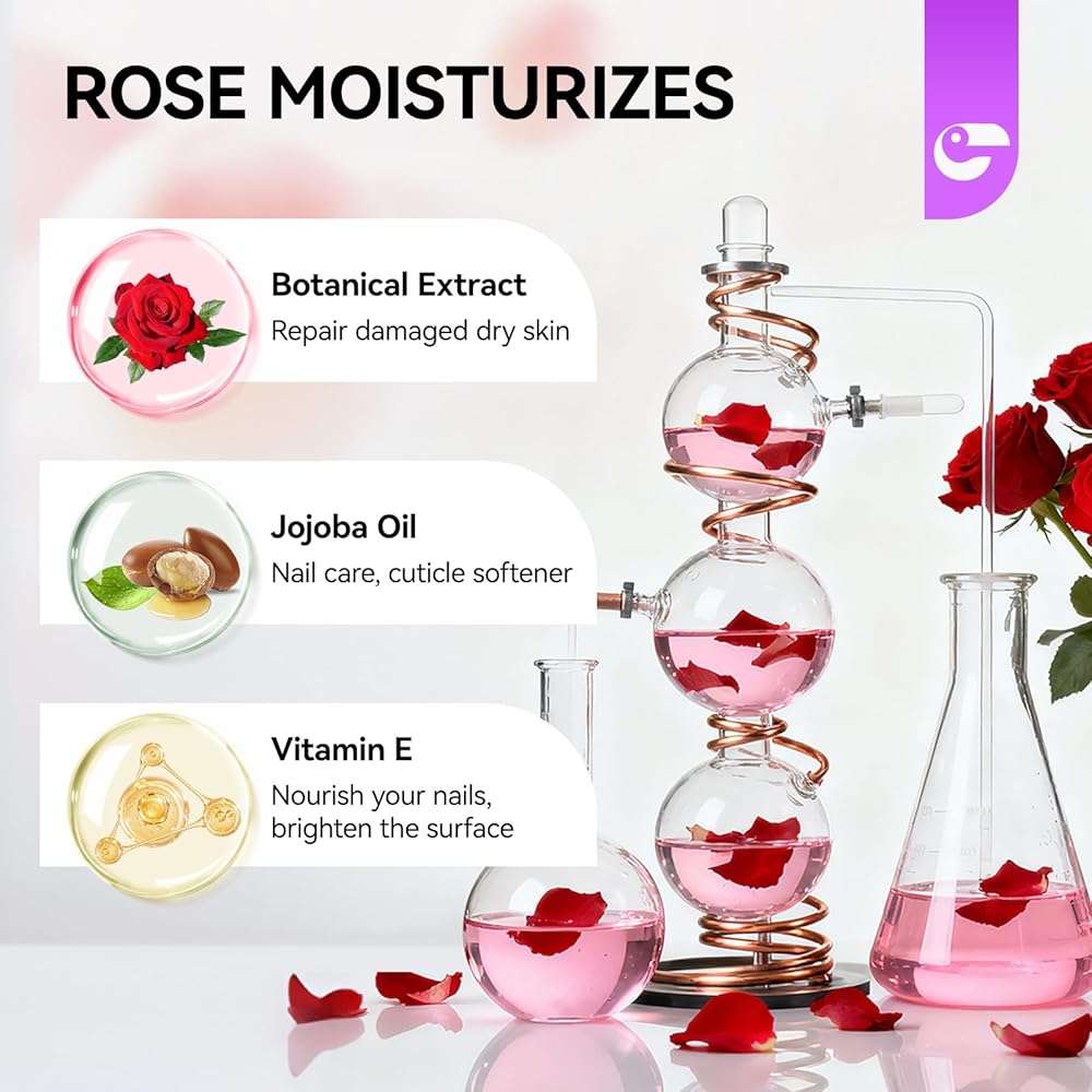 Gelike EC Nail Care Cuticle Softener: Organic Cuticle Remover Cream - Natural Moisturizer Nourish Balm - Rich Vitamin E Spa for Dry Skin - Rose Scent for Woman - Image 4