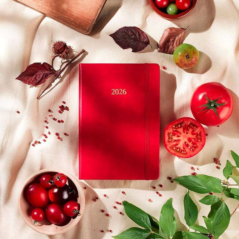 Wykeham's Executive 2026 Daily Journal Planner – US Public Holidays & Format – Customization Available (Crimson, 8.5" x 5.5") - Image 2