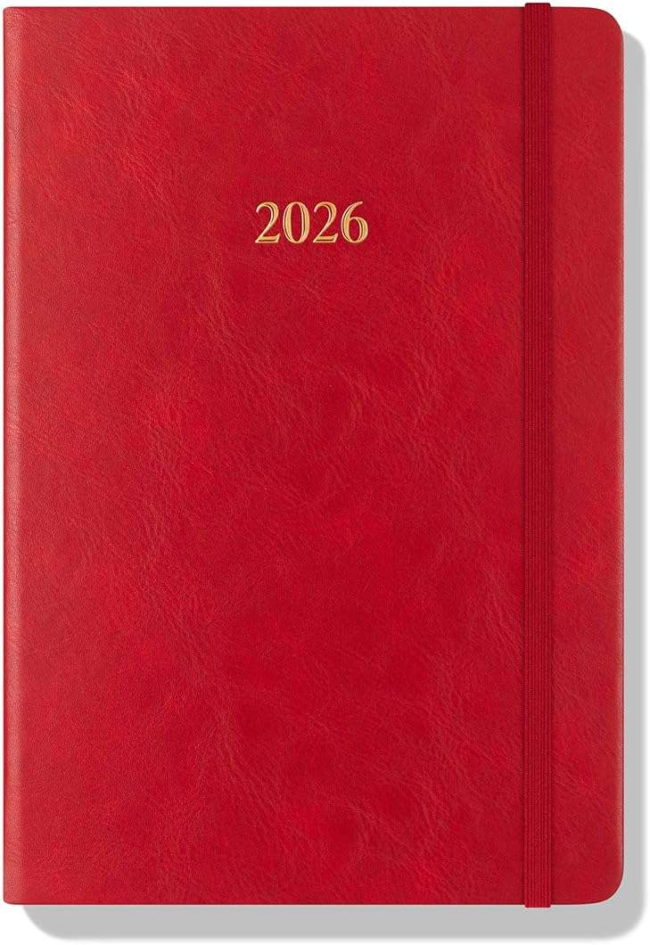 Wykeham's Executive 2026 Daily Journal Planner – US Public Holidays & Format – Customization Available (Crimson, 8.5" x 5.5") - Image 3