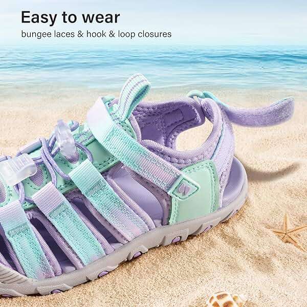 Stelle Girls Sport Water Sandals Kids Hiking Sandals Boys Summer Outdoor Beach Closed-Toe Athletic Shoes for Toddler/Little/Big Kids - Image 3