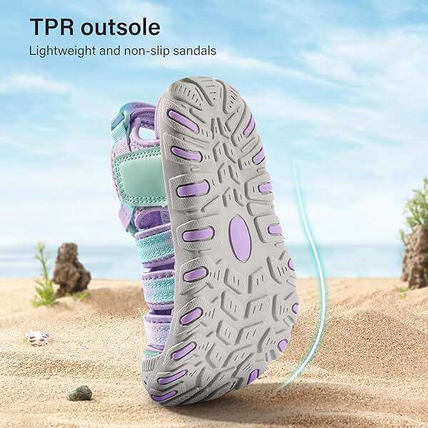 Stelle Girls Sport Water Sandals Kids Hiking Sandals Boys Summer Outdoor Beach Closed-Toe Athletic Shoes for Toddler/Little/Big Kids - Image 4