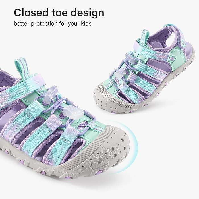 Stelle Girls Sport Water Sandals Kids Hiking Sandals Boys Summer Outdoor Beach Closed-Toe Athletic Shoes for Toddler/Little/Big Kids - Image 6