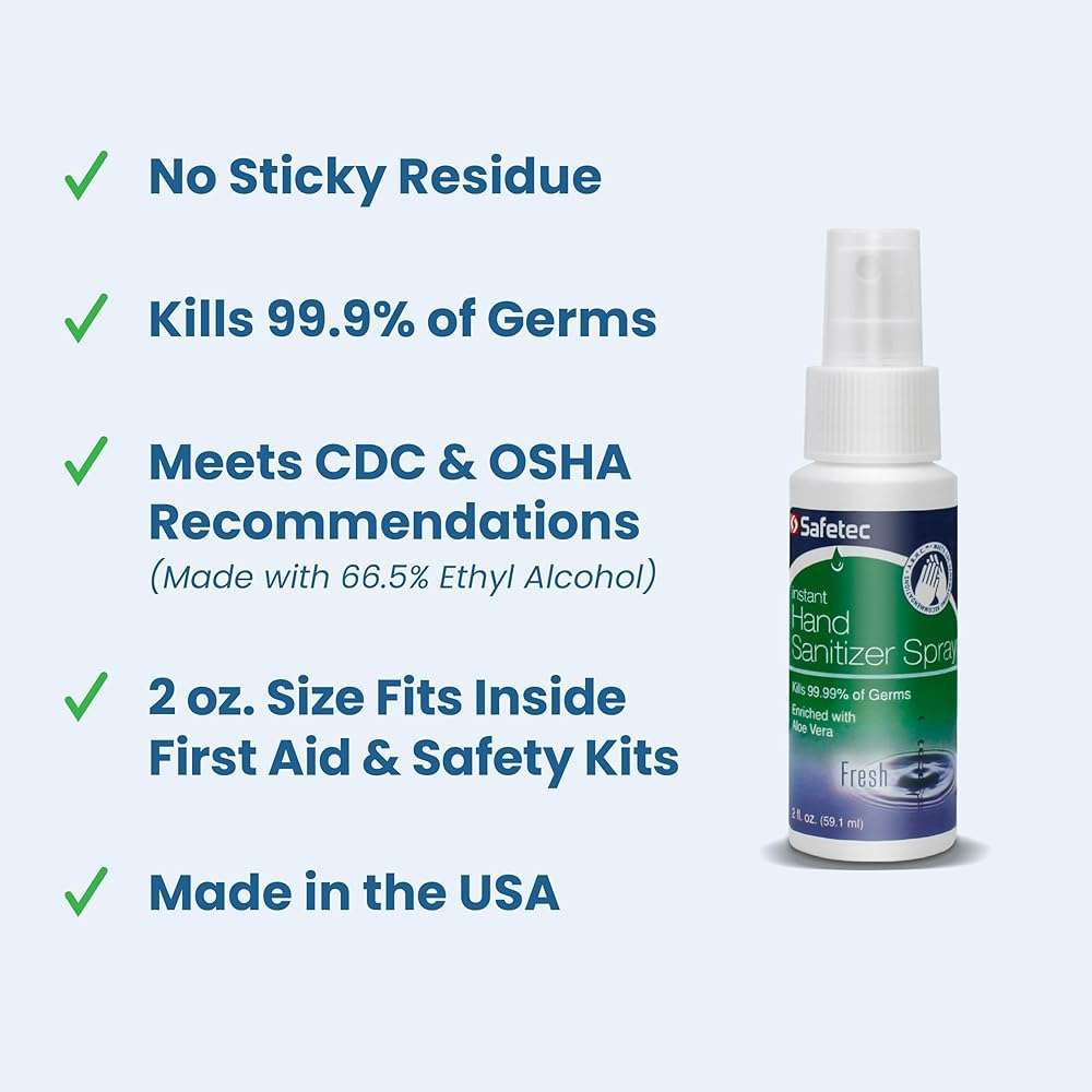 Safetec 2 oz. Hand Sanitizer Spray (24/case) - Image 5