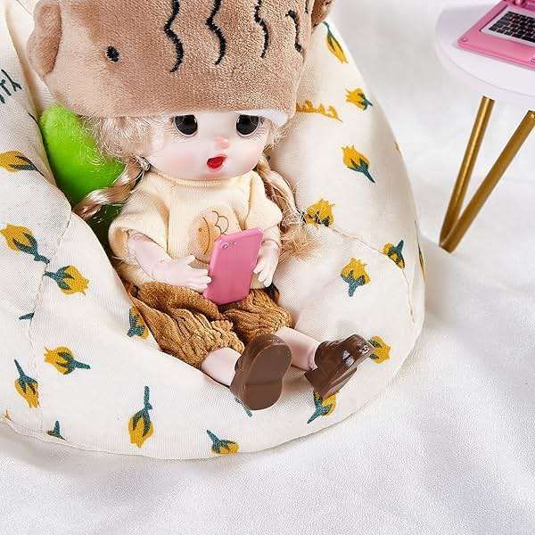 1/12 Dollhouse Furniture Decor Laptop Accessories, 1/6 Scale Minature Tablet Smart Phone Mini Stuff Doll House Furniture Play Set Accessories 3 Pcs (Pink) - Image 7