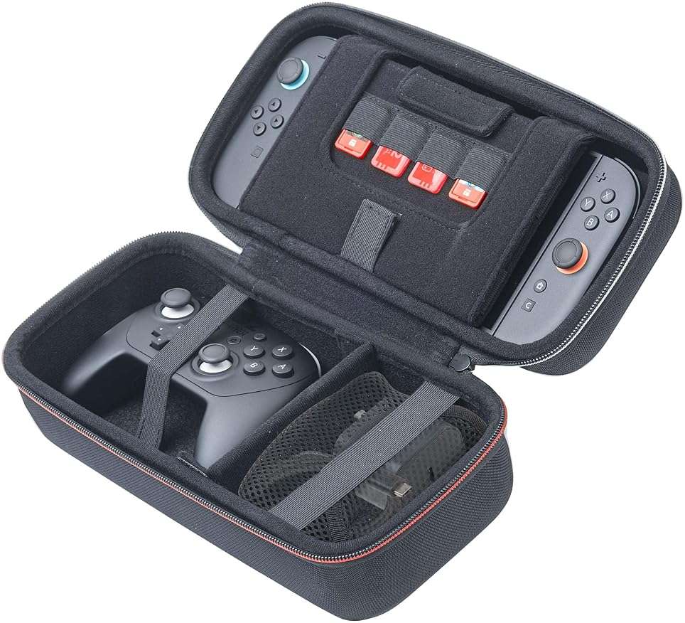 R.D.S. INDUSTRIES, INC. - Game Traveler Deluxe Licensed System Case for Nintendo Switch, Nintendo Switch 2, OLED, Black Medium (NS230) - Image 3