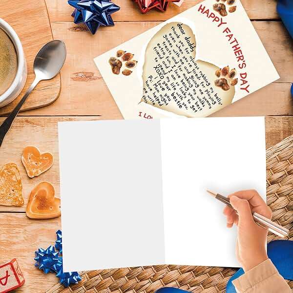 Abeletree Cute Fathers Day Cards Gifts for Dog Dad, Lovely Doggy Dad Card Ideas On Father's Day from Dog, Father's Day Cards Gifts from Dogs - Image 4