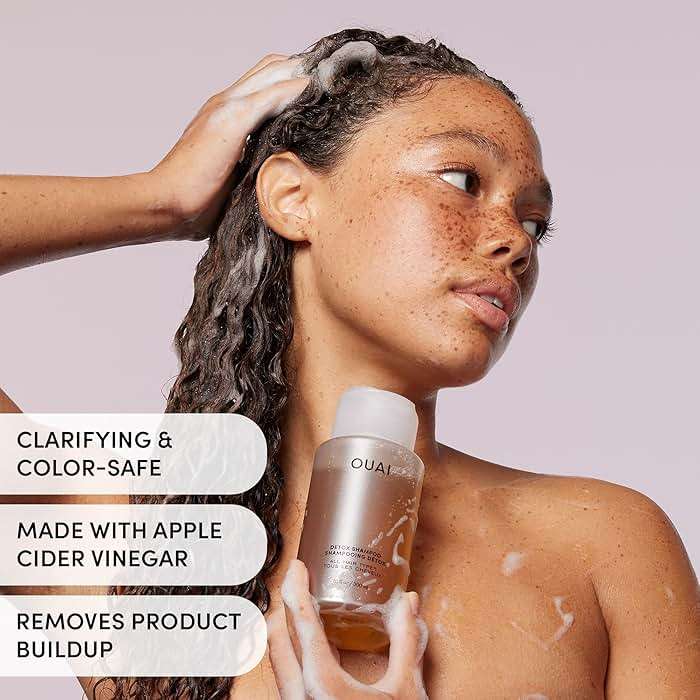 OUAI Detox Shampoo & Medium Hair Conditioner Bundle - Clarifying Shampoo for Build Up, Dirt, Oil, Product and Hard Water & Hydrating Conditioner for Medium Hair (2 Count) - Image 5