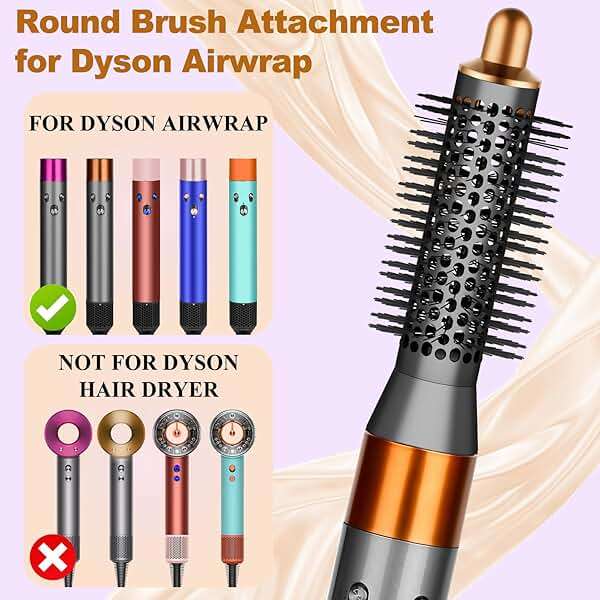 YTCHYYSK Small Round Volumizng Brush Attachment for Dyson Airwrap HS01 HS05 HS08, 20MM Smaller Tiny Round Brush Volume Boost Short to Medium Length Hair, Bangs to Creates Defined Bouncy Curls - Image 2