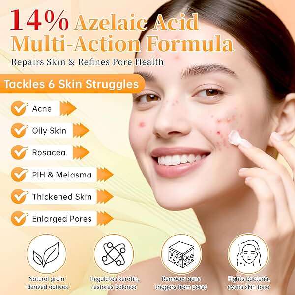 CHANGARLOAD Daily Azelaic Acid Facial Cream, Oil Control & Mild Skin Care, 1oz - Image 6