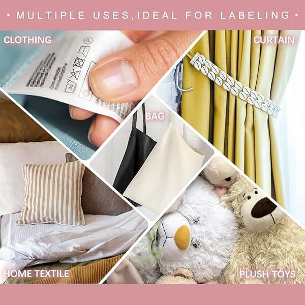 Lsoiapk 50Pcs Custom Clothing Care Labels, Personalized Washing Care Instructions Satin Fabric Tags, Machine Wash Cold Sewing Labels for Garment, Quilt, Textiles (1.5"x3" (4x8cm)) - Image 5
